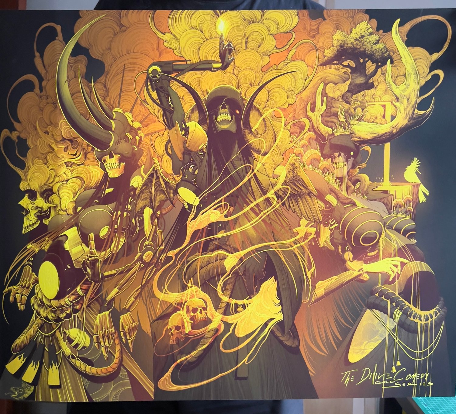 THE DEVINE COMEDY GOLD PRINT