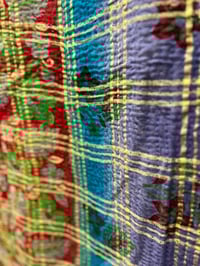 Image 2 of Kantha carreaux et fleurs