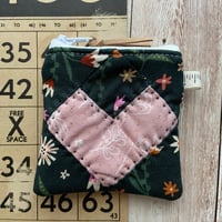 Image 2 of "Garden Party" Super Mini Quilted Zipper Bag