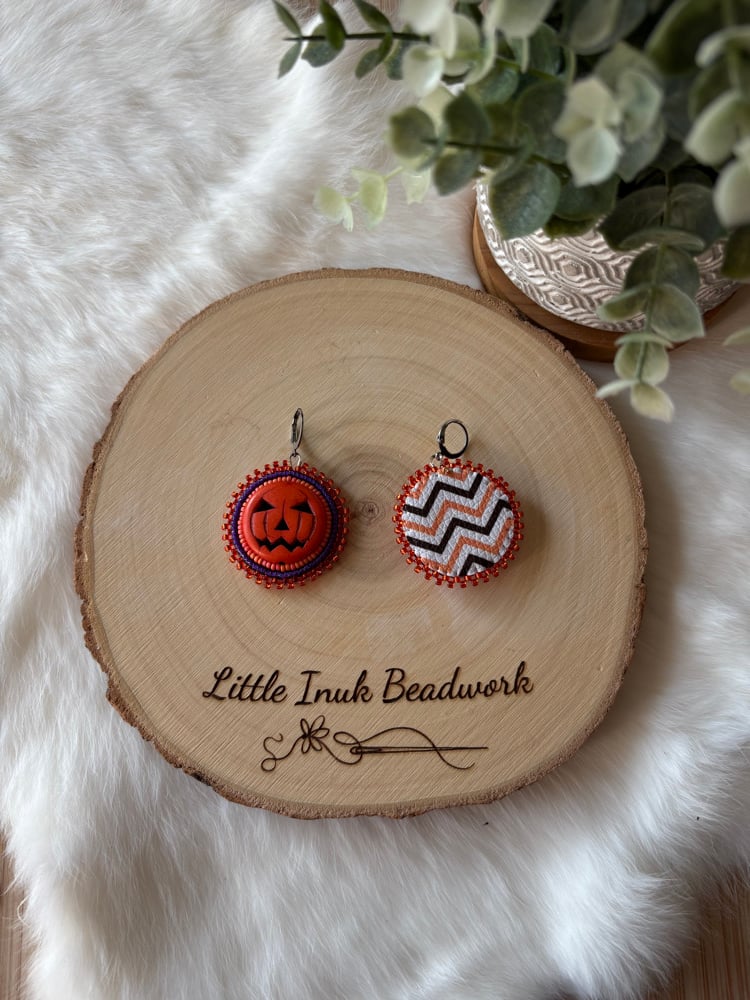 Image of Purple Pumpkin Earrings