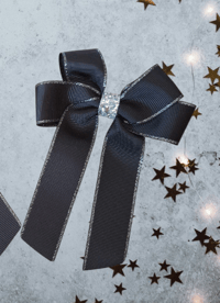 Image 2 of 4" bows with chunky glitter center