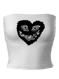 Mizzle Heart White Tube Top 