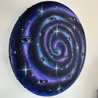 Image 4 of “look into the vortex” acrylic on circle canvas