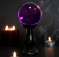 Image 1 of Small Coloured Crystal Ball on stand, Different Colours to choose from 