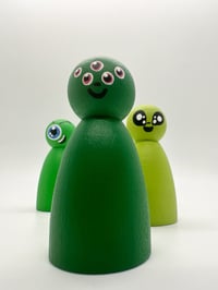 Image 3 of Zorb Zig and Alan the Aliens - Peg Dolls - set of 3