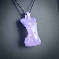 Image 1 of Deco Girl Pendant in Purple Satin