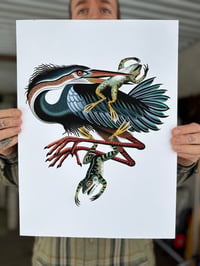 Image 2 of Heron and frogs