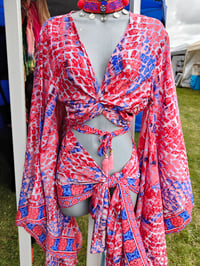 Image 2 of Wire Head Band- sari fabric -