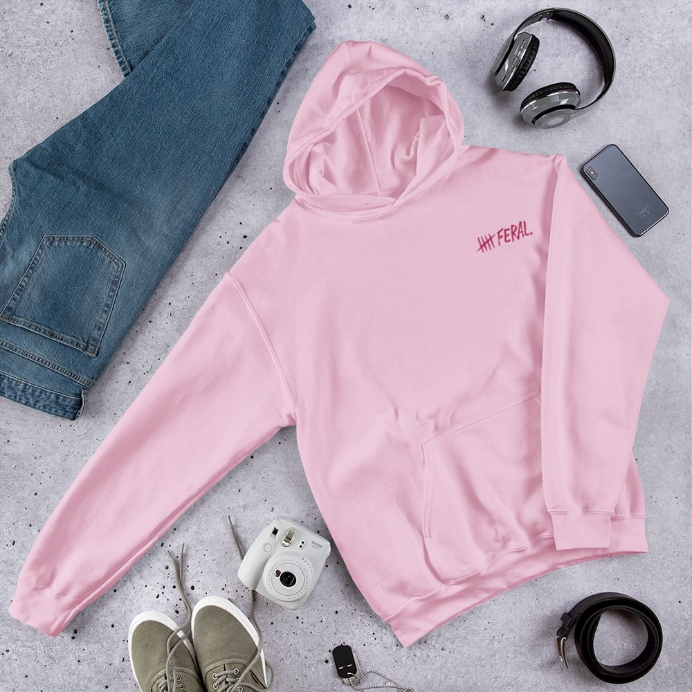 Image of feral. ladies hoodie.