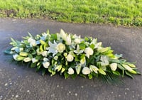 Image 1 of Lily and rose coffin spray 