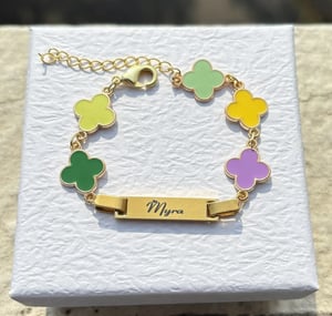 Clover kids id bracelet 