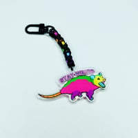 Image 3 of 'Stay Weird' Possum Purse Charm 