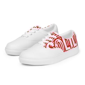 Image of Red Printed Solid Sneakers