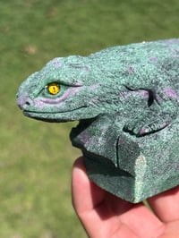 Image 3 of Lizard - Ruby Zoisite Carving #2922
