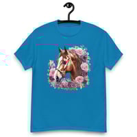 Image 10 of Unisex classic tee, Floral Majesty Horse Equestrian Tee