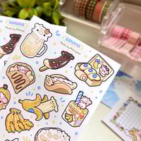 Image 2 of Banana Dessert | Matte Sticker Sheet