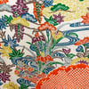 Antique Sik Kimono (Clouds & Plants)