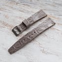 20mm Vintage Style Crocodile Strap In Gravel