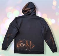 Image 2 of “MARILYN” CUSTOM BLEACH PAINTED PULLOVER HOODIE LARGE