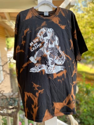 Image of 2XL Godzilla Be Gay Do Crime Bleach Dye Shirt