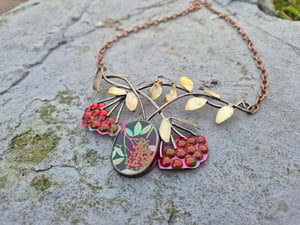 Necklace with red berries