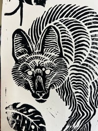 Image 3 of LOBO-GUARÁ • linocut print 