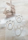 Easter Bunny Footprint Stencil