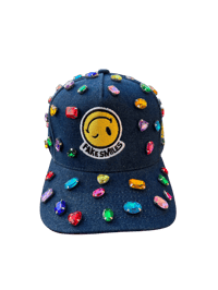 Image 1 of custom denim gem SnapBack 