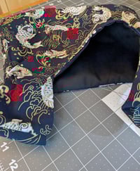 Image 4 of Asian Koi Carp Black & Gold Knot Bag 