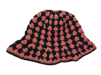 Image 2 of Coral/Black Bucket Hat