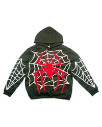 Image 4 of Reworked Spiderweb Cut & Sewn Hoodie Size L