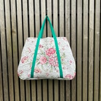 Image 1 of Faded Florals Quilted Tote