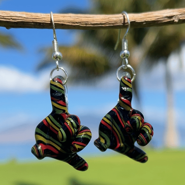 Image of Rasta Hang Loose Earring Set