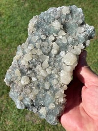 Image 8 of Green Fluorite On Druzy Quartz With UV Dog Tooth Calcite #1965
