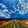 The end of the road original oil painting 