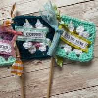 Image 3 of “Lovely” Crocheted Granny Square Flag
