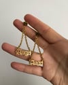 OLD ENGLISH ANGEL CHAIN EARRINGS 