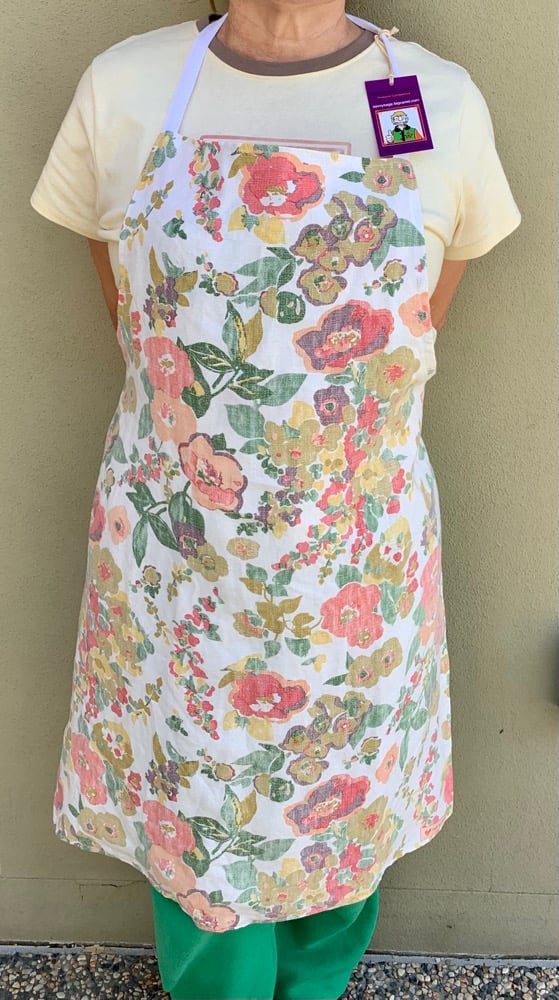  Upcycled Linen Apron -Made by Archie