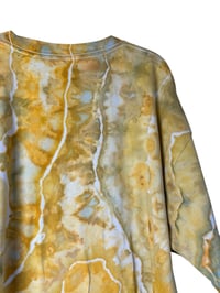 Image 10 of XXL Adult Combed Cotton Tee in Golden Earthy Geode Ice Dye