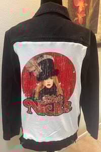 Image 1 of Vintage Black Denim Jean Jacket Stevie Nicks