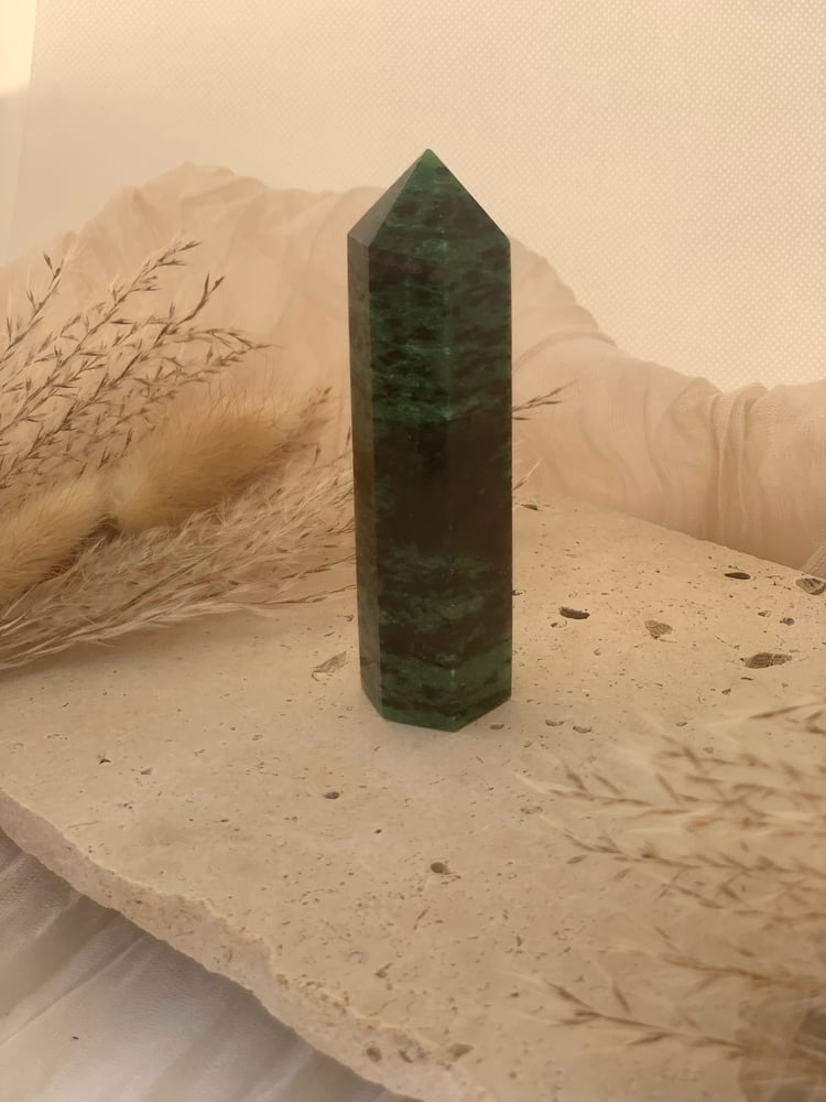 Image of Anyolite (Ruby in Zoisite) Towers