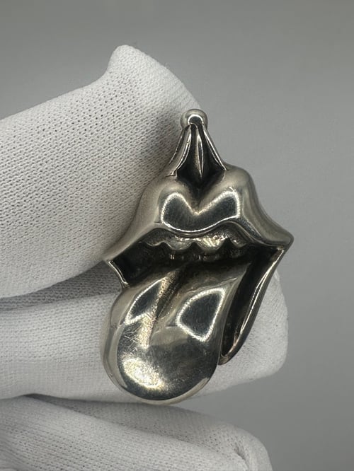 Image of Rare 2002 Chrome Hearts Sterling Silver Rolling Stones Pendant