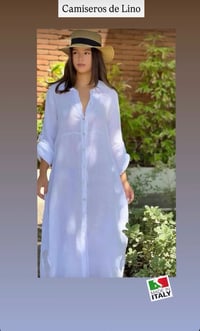 Clau Long sleevr Linen Dress  onesize