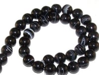 Black Striped Agate Crystal Bracelet 