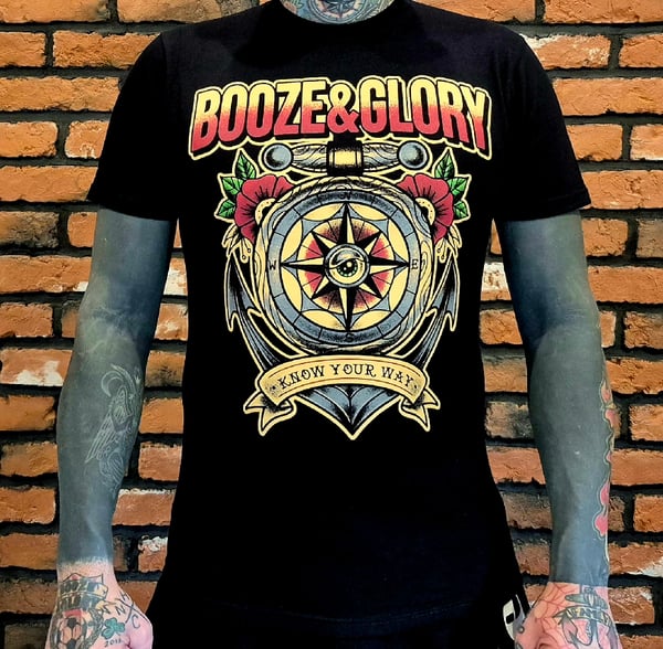 Image of Booze & Glory Compass Tshirt