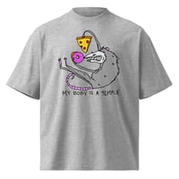 Image 3 of temple Unisex organic oversized high neck t-shirt 