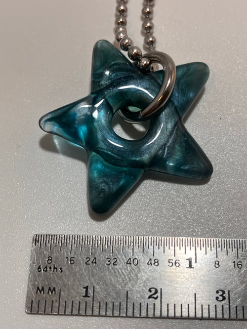 Image of mini metallic blue star