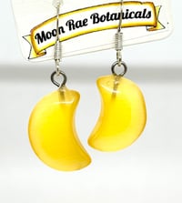 Image 1 of Golden Catseye Moon Earrings