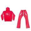 Villi'age "PBG" (Protected By God) Red Acid wash Stacked Sweat Suit