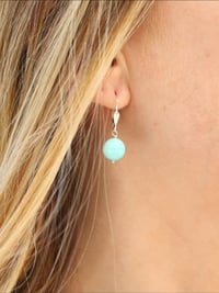 Image 2 of Boucles d'oreilles argent amazonite